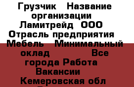 Грузчик › Название организации ­ Ламитрейд, ООО › Отрасль предприятия ­ Мебель › Минимальный оклад ­ 30 000 - Все города Работа » Вакансии   . Кемеровская обл.,Гурьевск г.